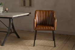 Lal Leather Armchair - Aged Tan