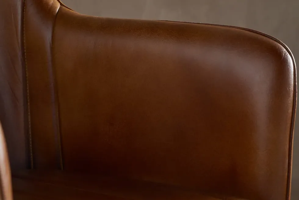 Lal Leather Armchair - Aged Tan