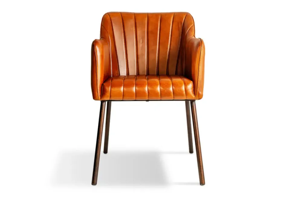 Lal Leather Armchair - Aged Tan