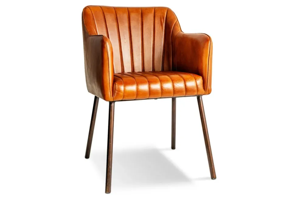 Lal Leather Armchair - Aged Tan
