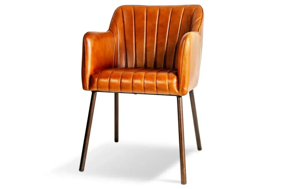 Lal Leather Armchair - Aged Tan