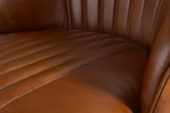 Lal Leather Swivel Counter Chair - Aged Tan