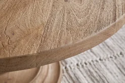 Laya Round Carved Coffee Table - Natural