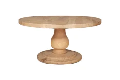 Laya Round Carved Coffee Table - Natural