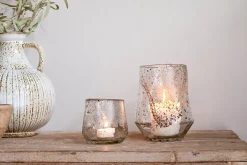 Linora Recycled Glass Tealight Holder - Clear