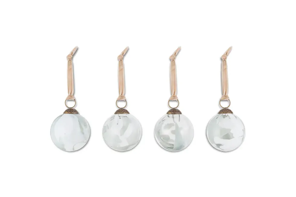 Lohara Baubles - White (Set of 4)