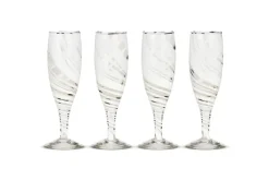 Lohara Champagne Glass - White (Set of 4)