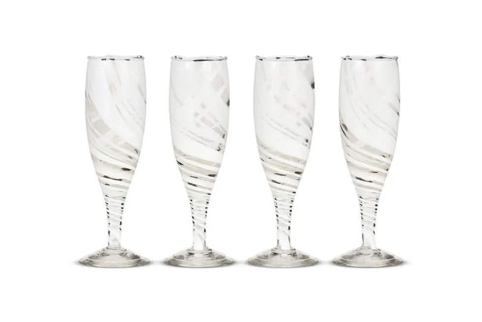 Lohara Champagne Glass - White (Set of 4)