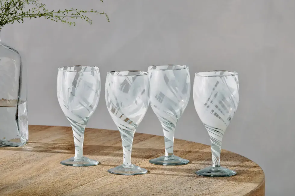 Lohara Wine Glass - White (Set of 4)