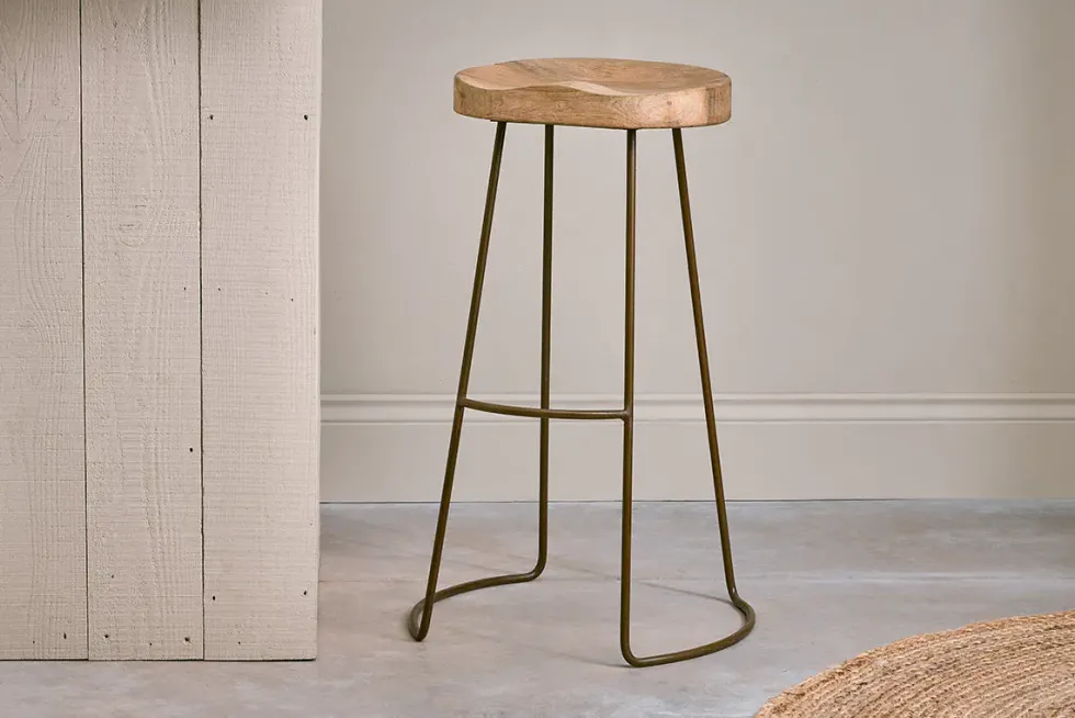 Loko Mango Wood Stool - Tall