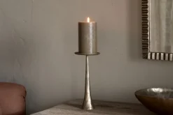 Lora Pillar Candle Holder - Brass