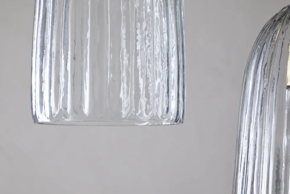 Lumina Fluted Recycled Glass Cluster Light - Clear