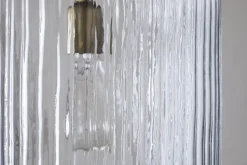 Lumina Fluted Recycled Glass Pendant - Clear
