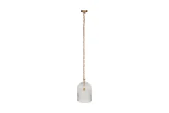 Lumina Fluted Recycled Glass Pendant - Clear