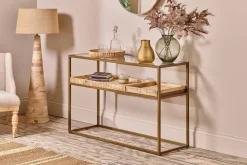 Luzon Iron & Mango Wood Display Console Table