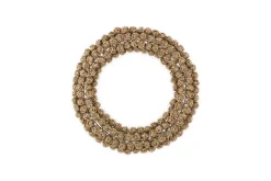 Madhi Wire Ball Wreath - Brass