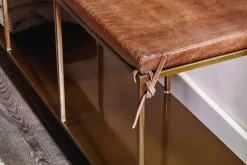 Mahi Iron & Leather Bench