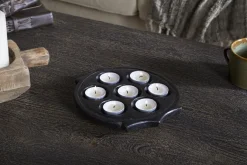 Maji Stone Multi Tealight Holder - Antique Black