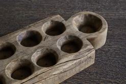 Makala Reclaimed Wood Tealight Holder - Natural