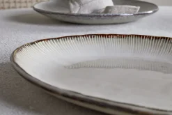 Malia Large Oval Platter - Cream