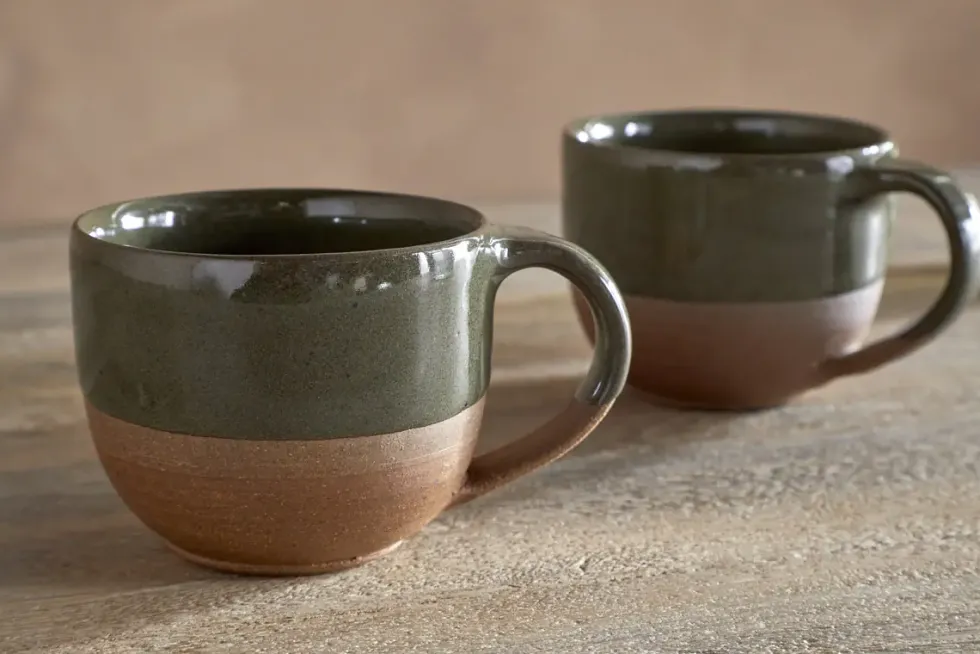 Mali Coffee Mug - Forest Green - (Set of 2)