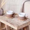 Mali Ribbed Espresso Mug - White