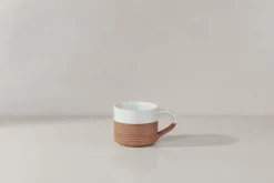 Mali Ribbed Espresso Mug - White