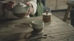 Mali Ribbed Teapot - White