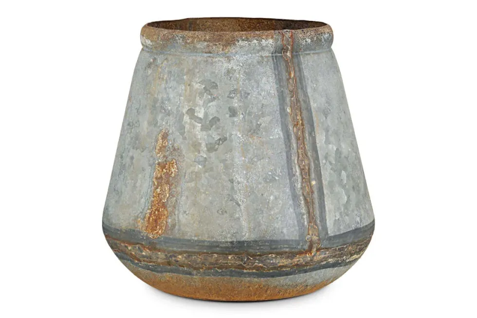 Mamba Outdoor Planter - Aged Zinc
