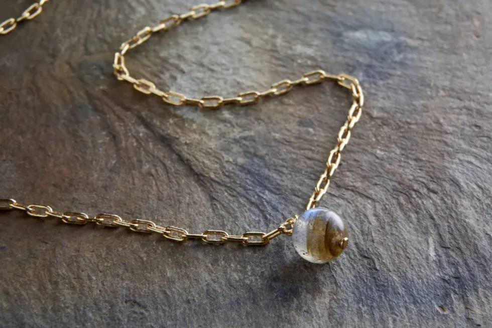 Marai Labradorite Necklace - Labradorite & Gold