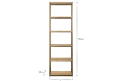 Marjori Mango Wood And Iron Standing Shelves - Narrow
