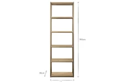 Marjori Mango Wood And Iron Standing Shelves - Narrow