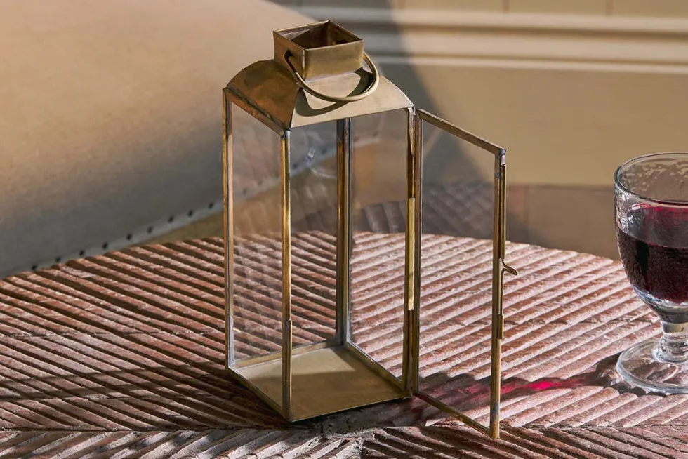 Maro Brass Lantern - Tall