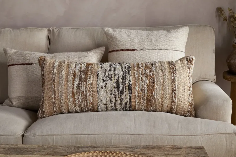 Maua Statement Boucle Lumbar Cushion Cover - Mocha