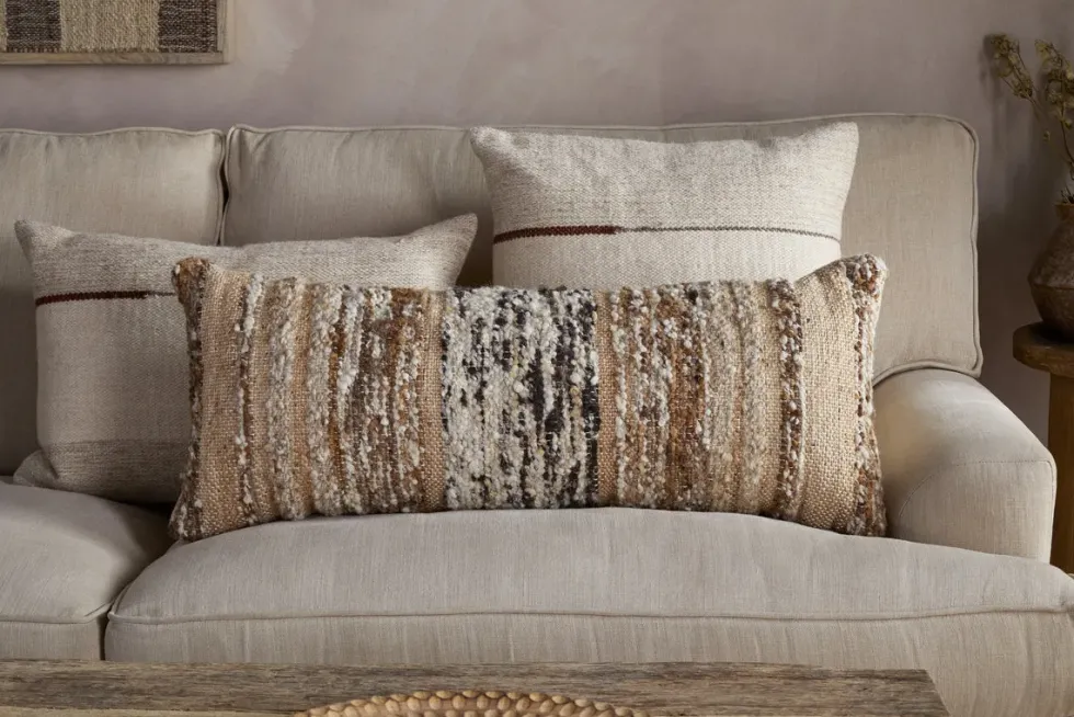 Maua Statement Boucle Lumbar Cushion Cover - Mocha