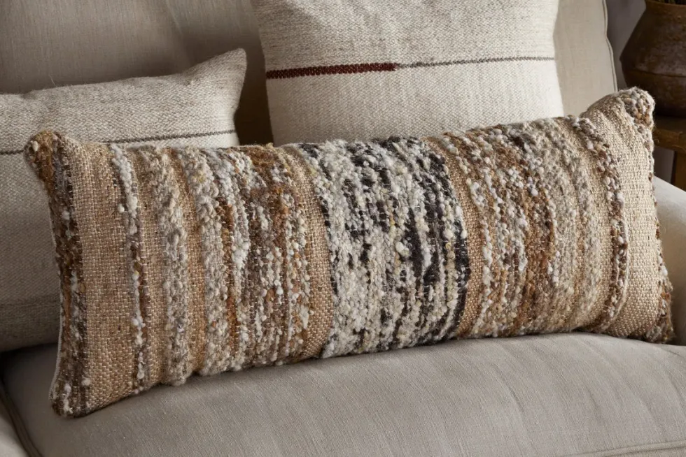 Maua Statement Boucle Lumbar Cushion Cover - Mocha