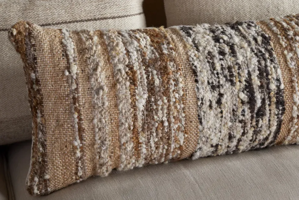 Maua Statement Boucle Lumbar Cushion Cover - Mocha