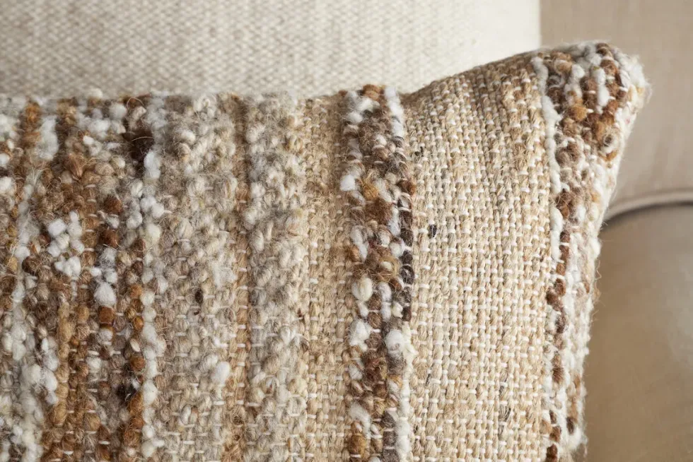 Maua Statement Boucle Lumbar Cushion Cover - Mocha
