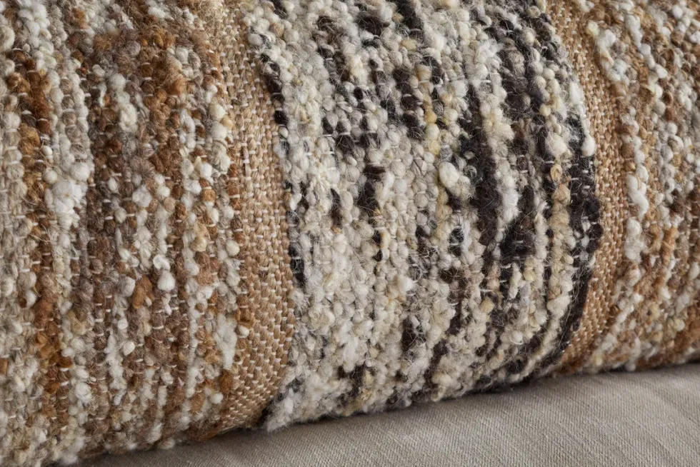 Maua Statement Boucle Lumbar Cushion Cover - Mocha