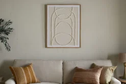 Mauri Frayed Wall Art - Neutral
