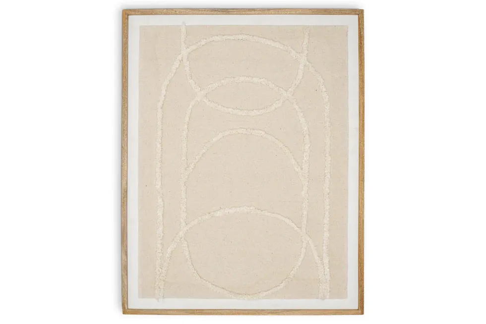 Mauri Frayed Wall Art - Neutral