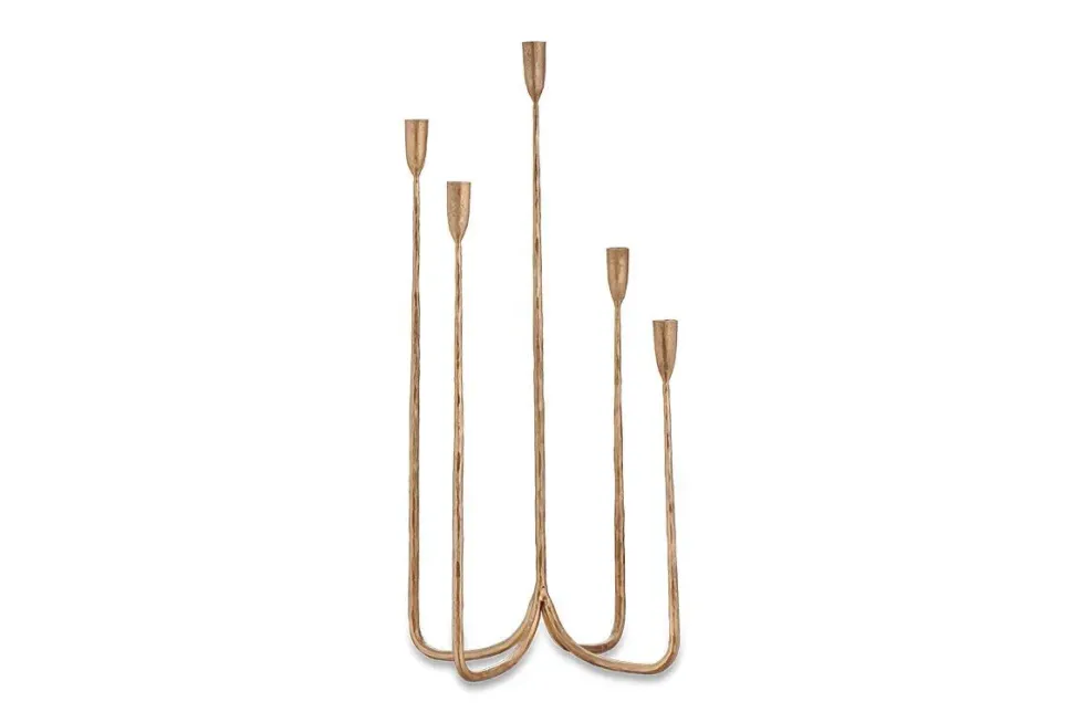 Mbata Cluster Candelabra - Antique Brass
