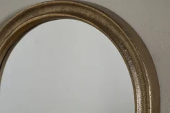 Mbwa Oval Mirror - Antique Brass