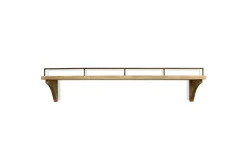 Meera Mango Wood & Iron Gallery Shelf - Natural