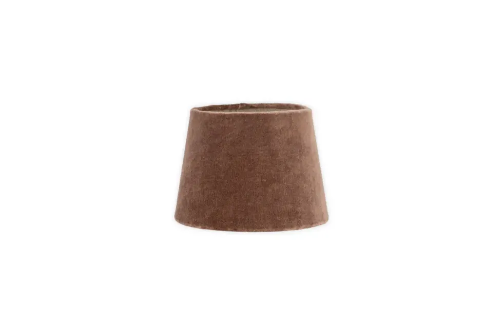 Mendai Velvet & Linen Lampshade - Mocha