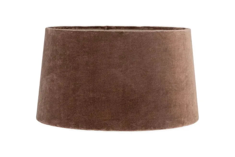 Mendai Velvet & Linen Lampshade - Mocha
