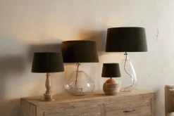 Mendai Velvet & Linen Lampshade - Moss Green