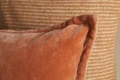 Menmai Statement Velvet Lumbar Cushion Cover - Cinnamon