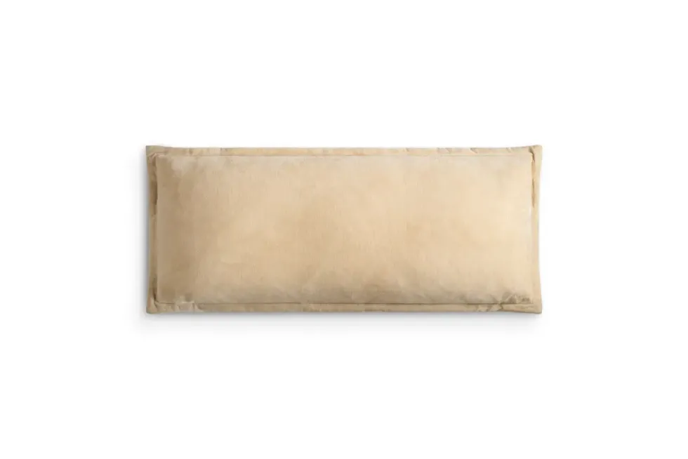 Menmai Statement Velvet Lumbar Cushion Cover - Cream