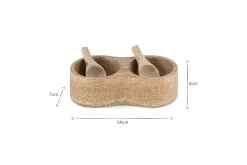 Milaku Mango Wood Salt & Pepper Server - Natural